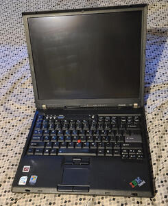 A black laptop